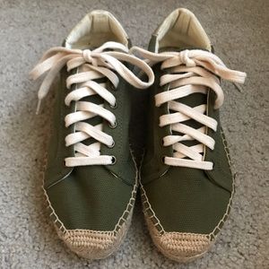 Soludos Army Green Lace Up Espadrilles!